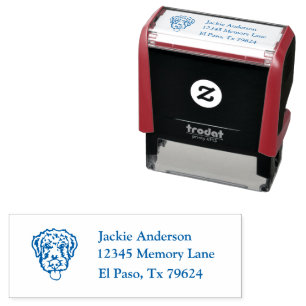AIRDALE TERRIER   Return Address Self-inking Stamp