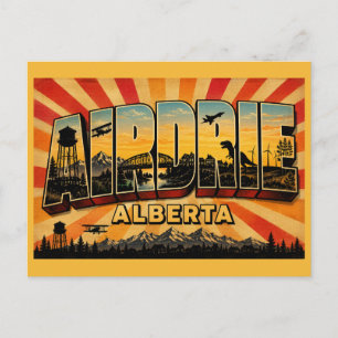 Airdrie Alberta Fast-Growing Suburb Postcard