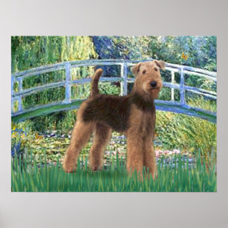 Airedale (#6) - Lily Pond Bridge Poster