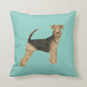 airedale, airedale terrier, love, dog love, dog cushion
