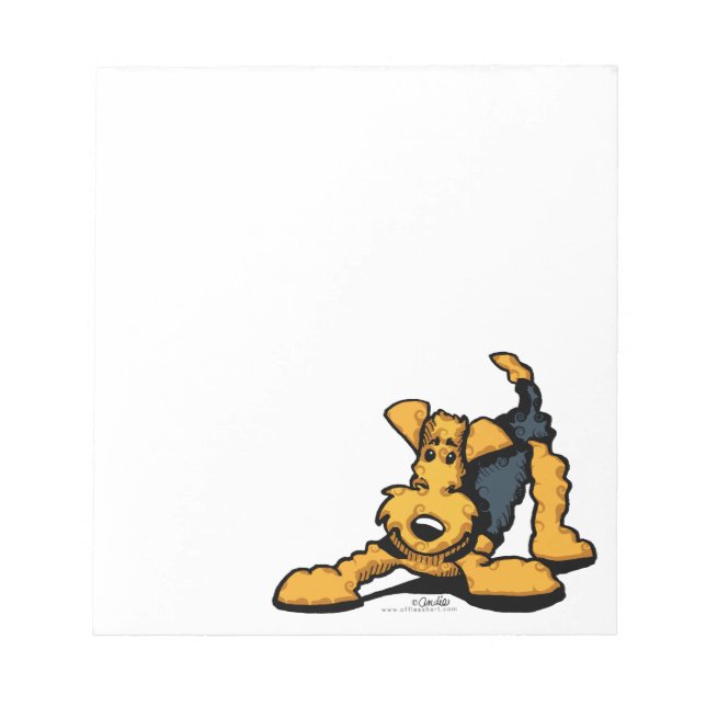 Airedale at Play Notepad (Front)