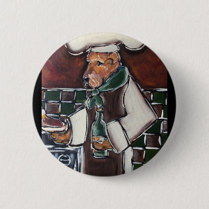Airedale Chef 6 Cm Round Badge