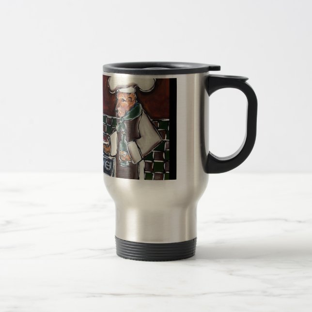 Airedale Chef Travel Mug (Right)