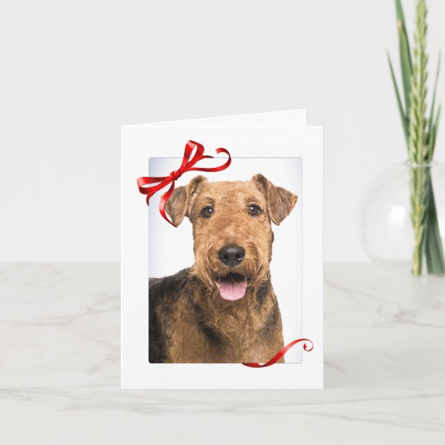 Airedale Christmas Holiday Card (Front)