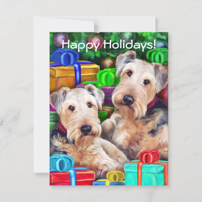 Airedale Christmas Open Now Invitation (Front)