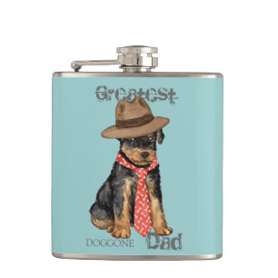 Airedale Dad Hip Flask
