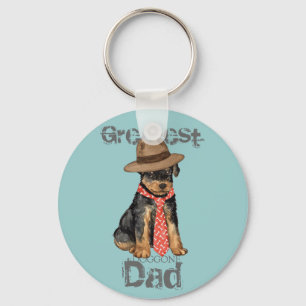 Airedale Dad Key Ring