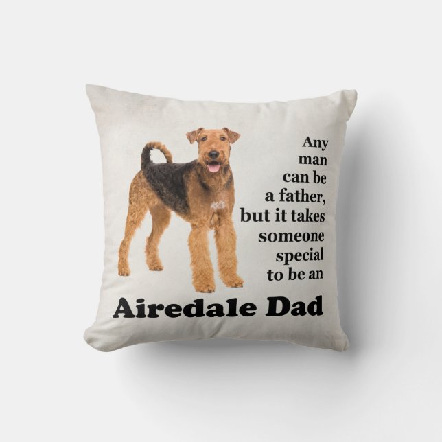 Airedale Dad Pillow (Front)