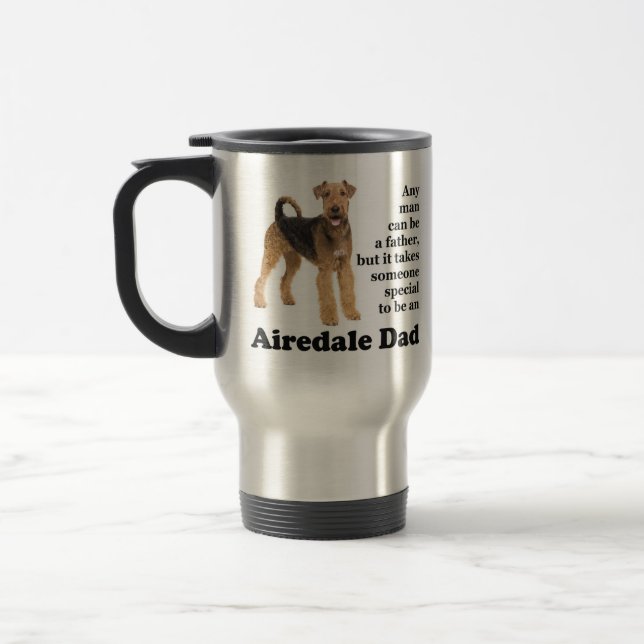 Airedale Dad Travel Mug (Left)