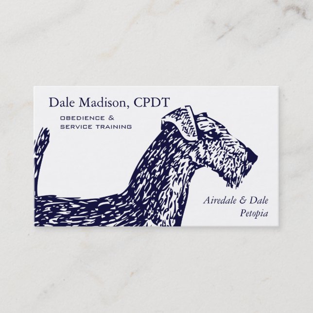 Airedale Dog Business Card (Front)