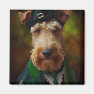 airedale dog in St. Patrick's Day Magnet