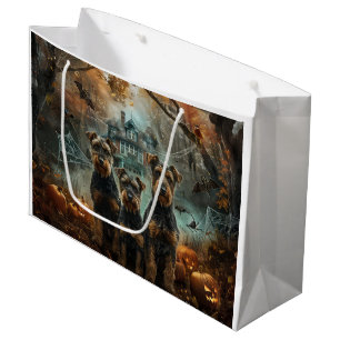 Airedale Halloween Night Doggy Delight Large Gift Bag