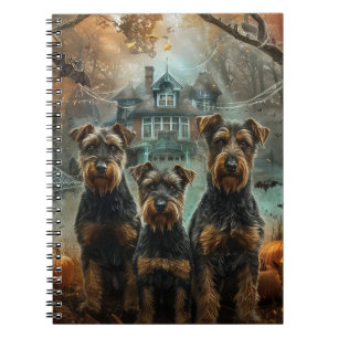 Airedale Halloween Night Doggy Delight Notebook