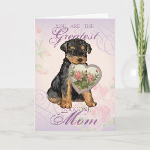 Airedale Heart Mum Card