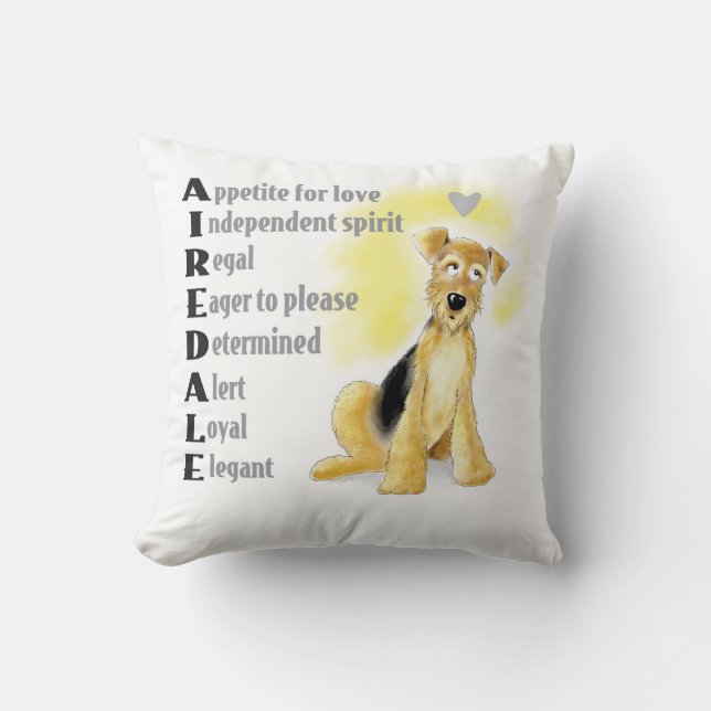 Airedale pillow (Front)