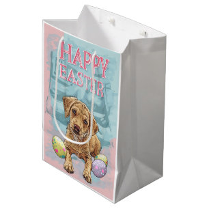 Airedale Puppy Happy Easter Medium Gift Bag