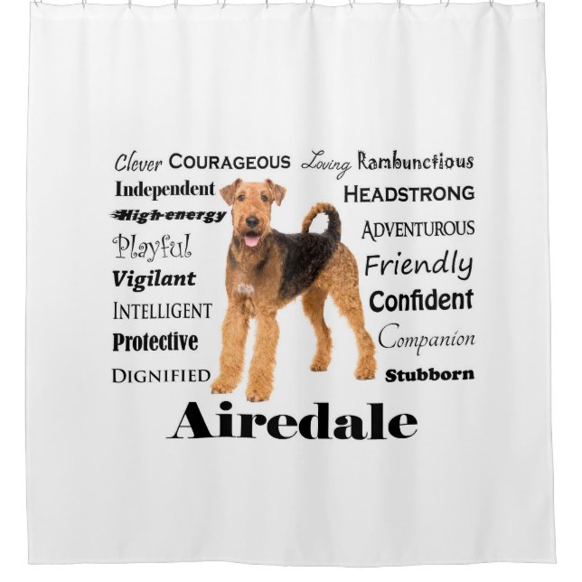 Airedale Shower Curtain (Front)