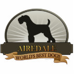 Airedale Standing Photo Sculpture<br><div class="desc">It traditionally was called the "King of Terriers" because before the creation of the Black Russian Terrier by the NKVD, the Airedale was largest of the terrier breeds. The breed has also been called the Waterside Terrier, because it was bred originally to hunt otters in and around the valleys of...</div>
