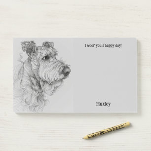 Airedale Terrier Abstract Art Dog Name  Post-it Notes
