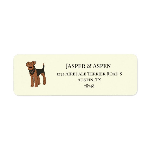 Airedale Terrier Address (Front)