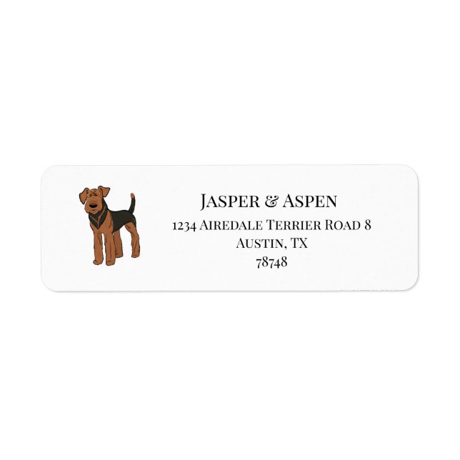 Airedale Terrier Address (Front)