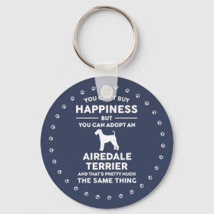 Airedale Terrier Adoption Happiness Key Ring