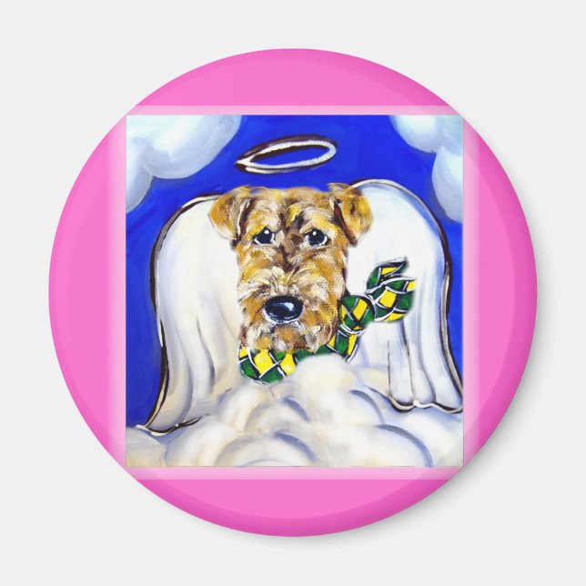 Airedale Terrier Angel Magnet (Front)