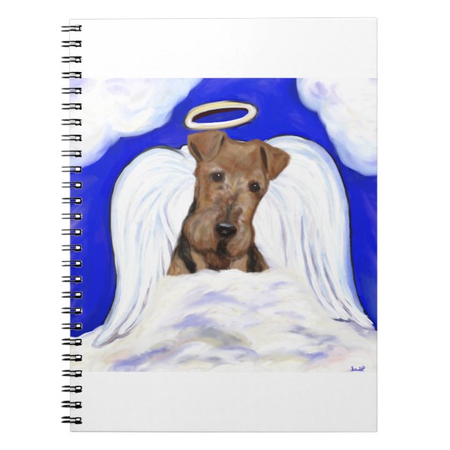 Airedale Terrier Angel Notebook (Front)
