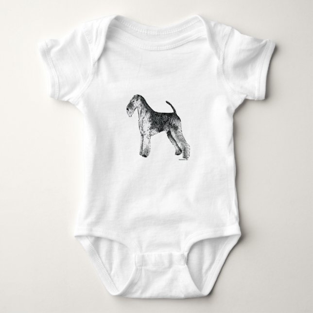 Airedale Terrier Baby Bodysuit (Front)