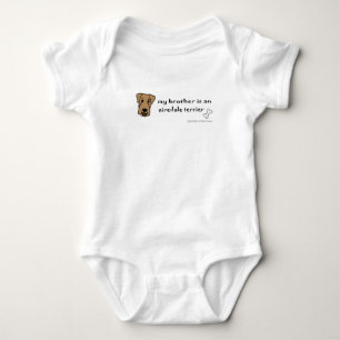 airedale terrier baby bodysuit