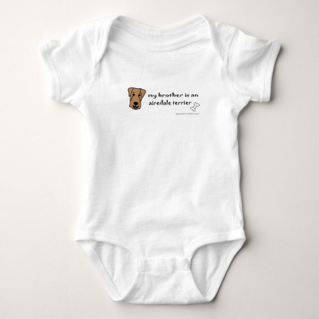 airedale terrier baby bodysuit (Front)