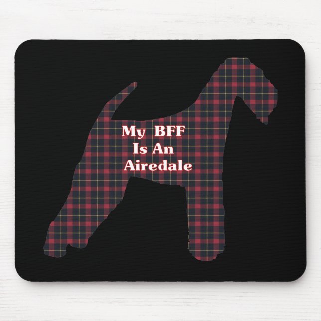 Airedale Terrier BFF Gifts Mouse Pad (Front)