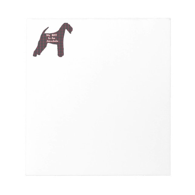 Airedale Terrier BFF Notepad (Front)