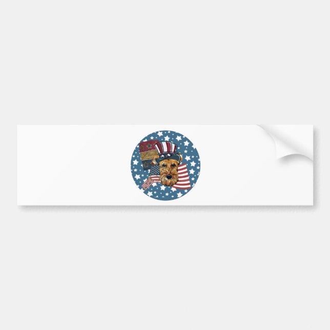 AIREDALE TERRIER BUMPER STICKER (Front)
