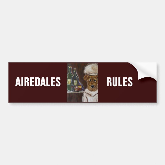AIREDALE TERRIER BUMPER STICKER (Front)