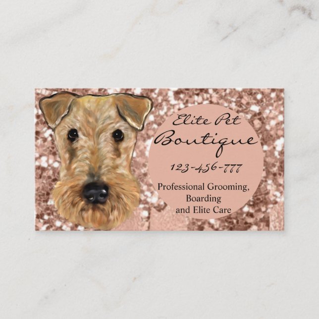 AIREDALE TERRIER BUSINESS CARD (Front)