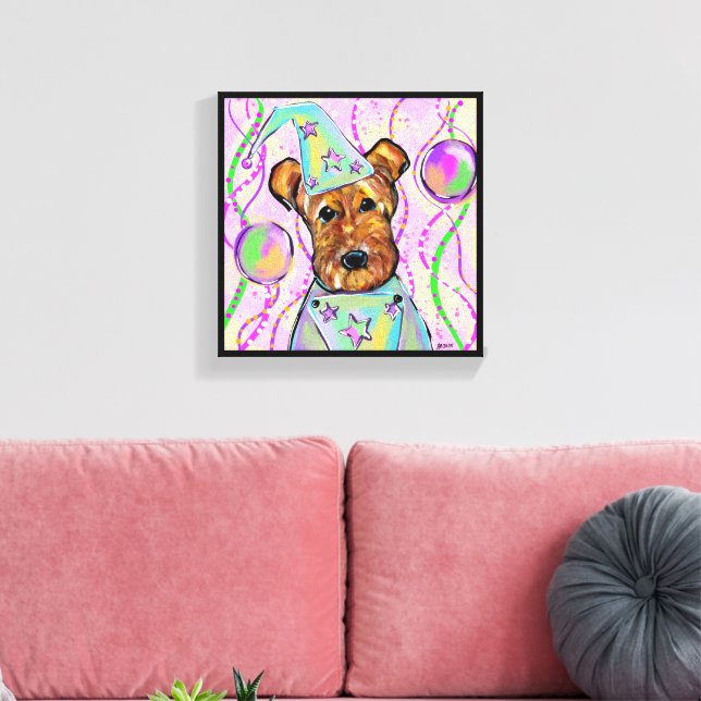 AIREDALE TERRIER   CANVAS PRINT (Insitu(LivingRoom))