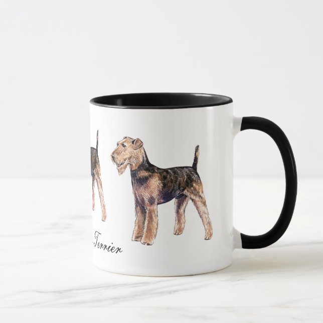 Airedale Terrier Ceramic Mug (Right)