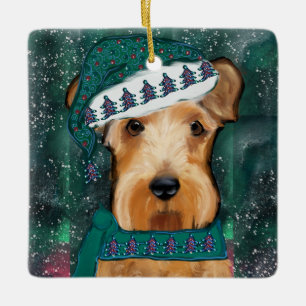 Airedale Terrier  Ceramic Ornament