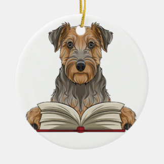airedale terrier ceramic tree decoration