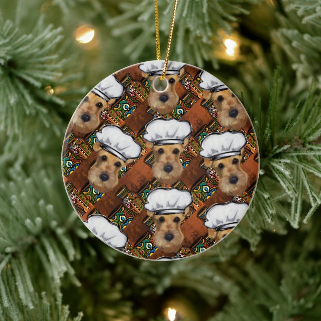 Airedale Terrier           Ceramic Tree Decoration (Tree)