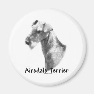 Airedale Terrier Charcoal Magnet