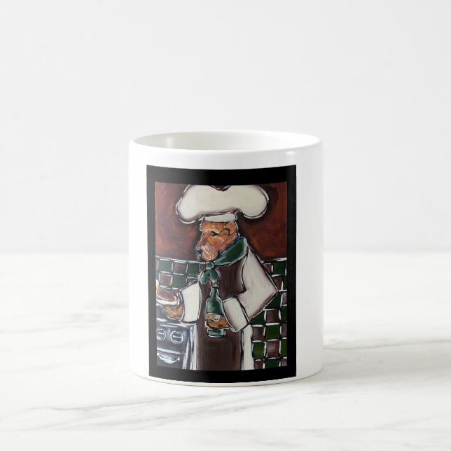 AIREDALE TERRIER CHEF COFFEE MUG (Center)