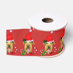 Airedale Terrier Christmas Merry Grosgrain Ribbon