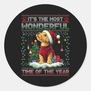 Airedale Terrier Christmas Tree Decorations Dog Lo Classic Round Sticker