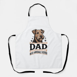 Airedale Terrier Dad Vintage Dog Father Shirt_1 Apron