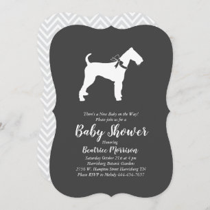 Airedale Terrier Dog Baby Shower Gender Neutral Invitation