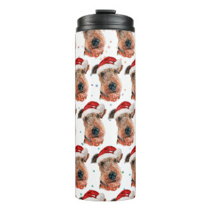 Airedale Terrier Dog Breed Christmas Thermal Tumbler