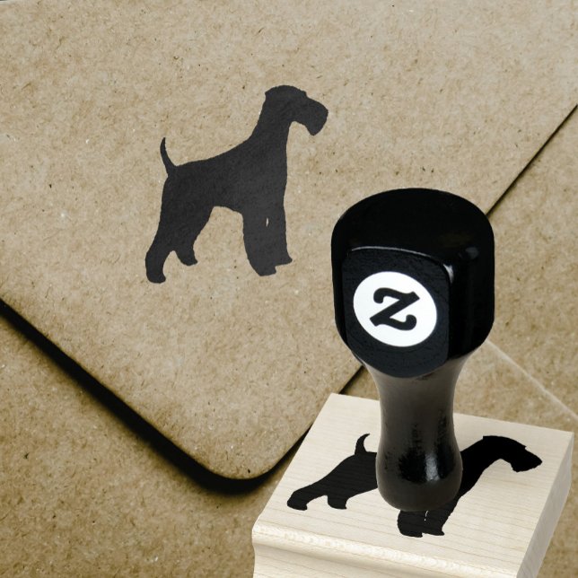 Airedale Terrier Dog Breed Silhouette Rubber Stamp (Creator Uploaded)