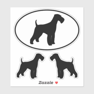 Airedale Terrier Dog Breed Silhouette Stickers